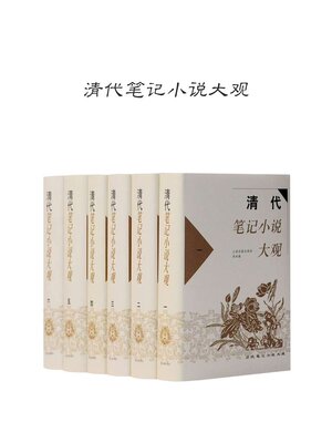 cover image of 清代笔记小说大观